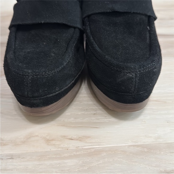 🖤 Splendid Vina Suede Platform Clogs – Black Slip-On Heels - Picture 7 of 7